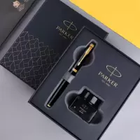 PARKER/派克钢笔IM墨水笔墨水礼盒套装(魅影黑冰蓝墨水笔+黑色礼盒)