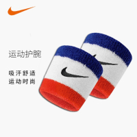 耐克(NIKE)运动护腕篮球网球足球羽毛球排球绷带保暖护手腕健身护具男女 红白蓝PAC277-620 均码两只装