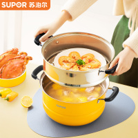 苏泊尔蒸锅 304不锈钢双层复底大容量蒸鱼锅电磁炉通用汤锅蒸笼馒头蒸鱼 双层复底