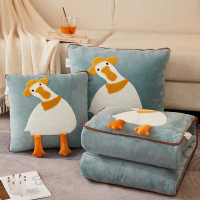 洁丽雅汽车用抱枕被子两用2022新款午睡毯子二合一车载枕头被814