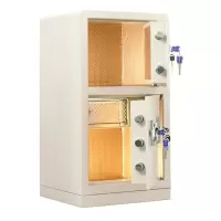 甬康达保险柜 BGX-D1-730S-XY 象牙白 双层上下电子密码双门保险箱财务办公保管柜