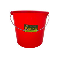 威露士(Walch) 企业优选 塑料水桶15L 储水桶工业圆桶 红色带提手无盖
