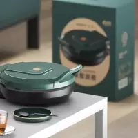 都市太太(DStt) 都市太太摩登厨房炙烤机电饼档家用双面加热烙饼锅自动断电加大加深煎饼机 松花绿 DS2800 单个价