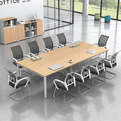 匡大办公桌钢木2.4米长条会议桌洽谈桌KDDZ-001
