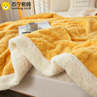 卡洛儿杜香塔芙绒毛毯双层加厚冬季被子羊羔绒毯子午睡办公室盖毯沙发毯