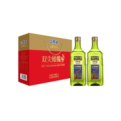 贝蒂斯 橄榄稻米油508ml*2瓶装礼盒 食用油 煎炸炒凉拌皆宜 单盒价