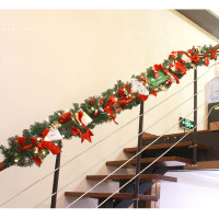 圣诞节装饰品藤条挂饰扶梯挂件 圣诞藤条卡片款 送灯
