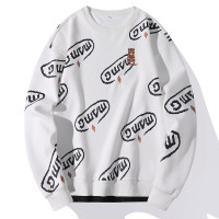 卫衣男秋季字母涂鸦满印宽松上衣潮流百搭情侣圆领长袖外套男女
