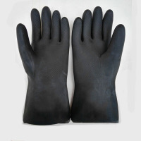 誉丰 黑色耐酸碱36公分乳胶手套