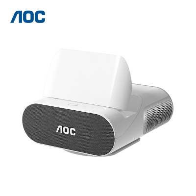 AOC C1Mini超短焦智能投影仪 1200流明 家用娱乐投影 小体积大画面 贴墙投百寸