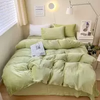 ins博主风牛奶绒纯色系床上用品四件套