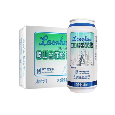 崂山矿泉水 330ml*24瓶崂山白花蛇草水(纤体罐)