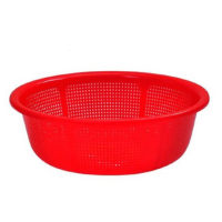 庞氏红色圆形菜篓 外径46cm/708