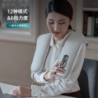 飞利浦(PHILIPS)按摩披肩颈椎按摩器背部全身按摩温感热敷老人敲捶打一体肩颈仪捶背器3201N灰色礼物自营白色