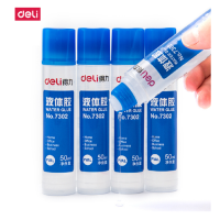 得力deli7302液体胶水50ml中号加粘办公学生胶水/6支装