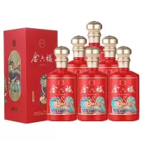 金六福酒50度福禄长久浓香型白酒纯粮食酒500ml*6瓶整箱