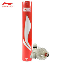李宁(LI-NING)G200羽毛球 鹅毛球 耐打飞行稳定比赛训练用球 12只装