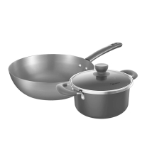 美的 锅具两件套SL0203 炒锅32cm 汤锅20cm炒锅煎锅厨具烹饪组合