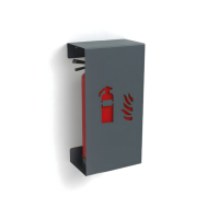 铁艺加厚灭火器箱 消防器材箱 黑色22x35x55 可放两个 无收纳位