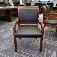 大嘉实木框双扶手办公椅