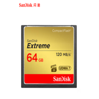 闪迪(SanDisk) 闪迪 cf卡 64G 高速相机内存卡 800X 120M/s 单反相机卡UDMA7 金色