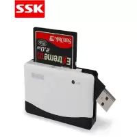 飚王 SSK USB2.0高速多合一读卡器 TF SD CF卡 四合一多功能读卡器 SCRM057