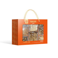 绿帝 山珍献礼菌菇礼盒390g 竹荪20g茶树菇90g小银耳40g虫草花60g黑木耳40g鹿茸菇40g姬松茸50g香菇