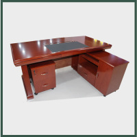 SUXINGAUTO 中式现代简约办公班台经理主管组合实木办公桌 班台桌+副柜+移动柜 长2.4米宽1.1米高0.75米