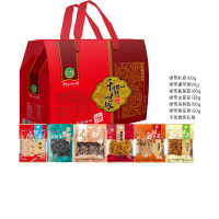 绿帝海味佳肴海产品干货礼盒603g 含虾皮100g 裙带菜90g 鹿茸菇100g虫草花138g 茶树菇100g黄花