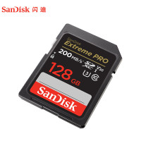 闪迪(SanDisk)SD存储卡 128GB U3 C10 V30 4K至尊超极速版数码相机内存卡 读速170MB/s
