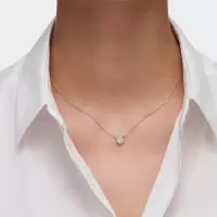 施华洛世奇(SWAROVSKI) 简约单钻小圆点项链 送恋人5408442