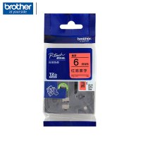 兄弟(brother) 原装标签机色带 红底黑字 6mm