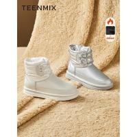 天美意(Teenmix)冬时尚保暖女雪地靴BF141DD2