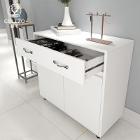 酷宅两门一抽白色餐边柜现代简约风餐边柜子储物柜客厅厨房靠墙置物家具