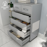 酷宅六抽边桌现代简约风餐边柜子储物柜客厅厨房靠墙置物家具