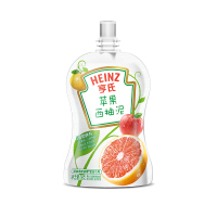 亨氏(Heinz)苹果西柚泥78g 适用辅食添加初期以上 亨氏超金婴儿果泥无添加宝宝辅食果泥吸吸袋宝宝22年3月产