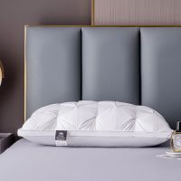 洁丽雅五星级酒店羽绒枕头白鹅枕芯单人护颈椎助睡眠不塌陷一对家用