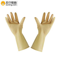 茶花 乳胶手套 型号:607 L号 黄色 一双装