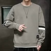 潮牌男装长袖t恤男士卫衣春秋季宽松加肥加大码打底衫秋衣上衣服