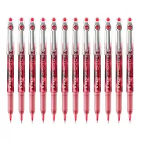 百乐(PILOT)P500 签字笔 红色 0.5mm 12支装
