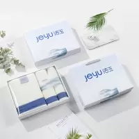 洁玉(Jeyu) 涟漪长绒棉双条毛巾礼盒