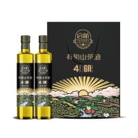 启航-6A冷榨有机山茶油礼盒500MLX2