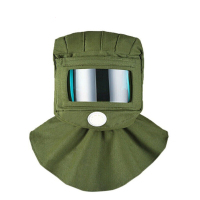 未易 牛仔布劳保防尘帽披肩系带式 10个/组