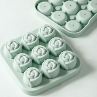 食品级硅胶玫瑰花冰球模具 9格玫瑰花 1个