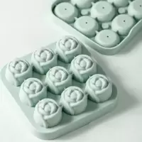 食品级硅胶玫瑰花冰球模具 9格玫瑰花 1个