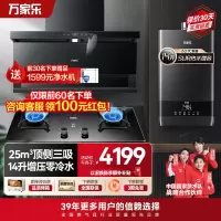 万家乐顶侧三腔变频抽油烟机25m³挥手智控自清洗烟灶5.0KW灶13升热水TAK8+KV063B+13TL1(T)天然气