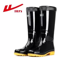 利得 回力 男士中高筒雨鞋雨靴胶鞋套鞋防水鞋 807高筒 45码