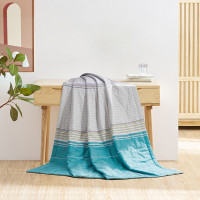 水星(MERCURY) 水星家纺 DH格纹速写全棉夏被180*220cm