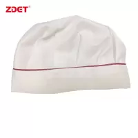 ZDET 厨师帽 面点师棉布蘑菇帽 白色 (个)