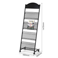 金属铁质落地移动宣传展示架 515黑